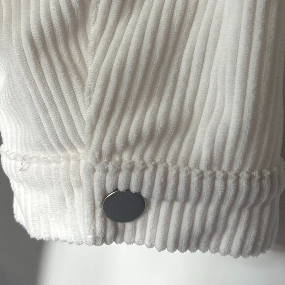 Savanna Jane SZL Ivory Corduroy Boxy Jacket Rhinestone Fringe Ranch Boho Rodeo - Picture 6 of 9